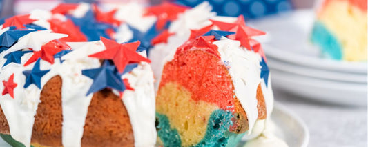 Make a Red White and Blue Bundt Cake