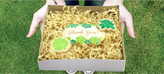 Say Thank You With Adorable Succulent Sugar Cookies!