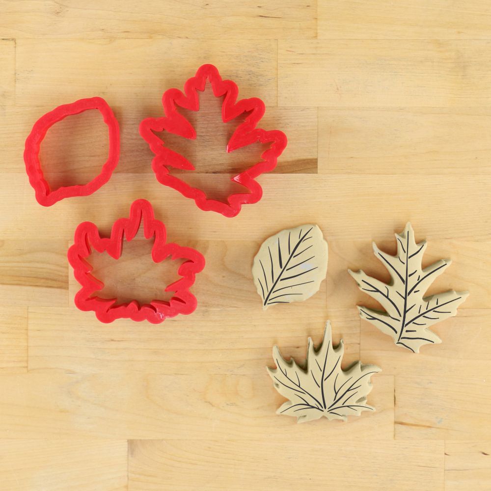 Autumn Leaf Trio Fall Cookie Stencil With Cookie Cutters