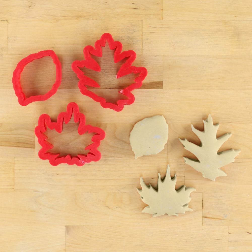 Autumn Leaf Trio Fall Cookie Stencil With Cookie Cutters