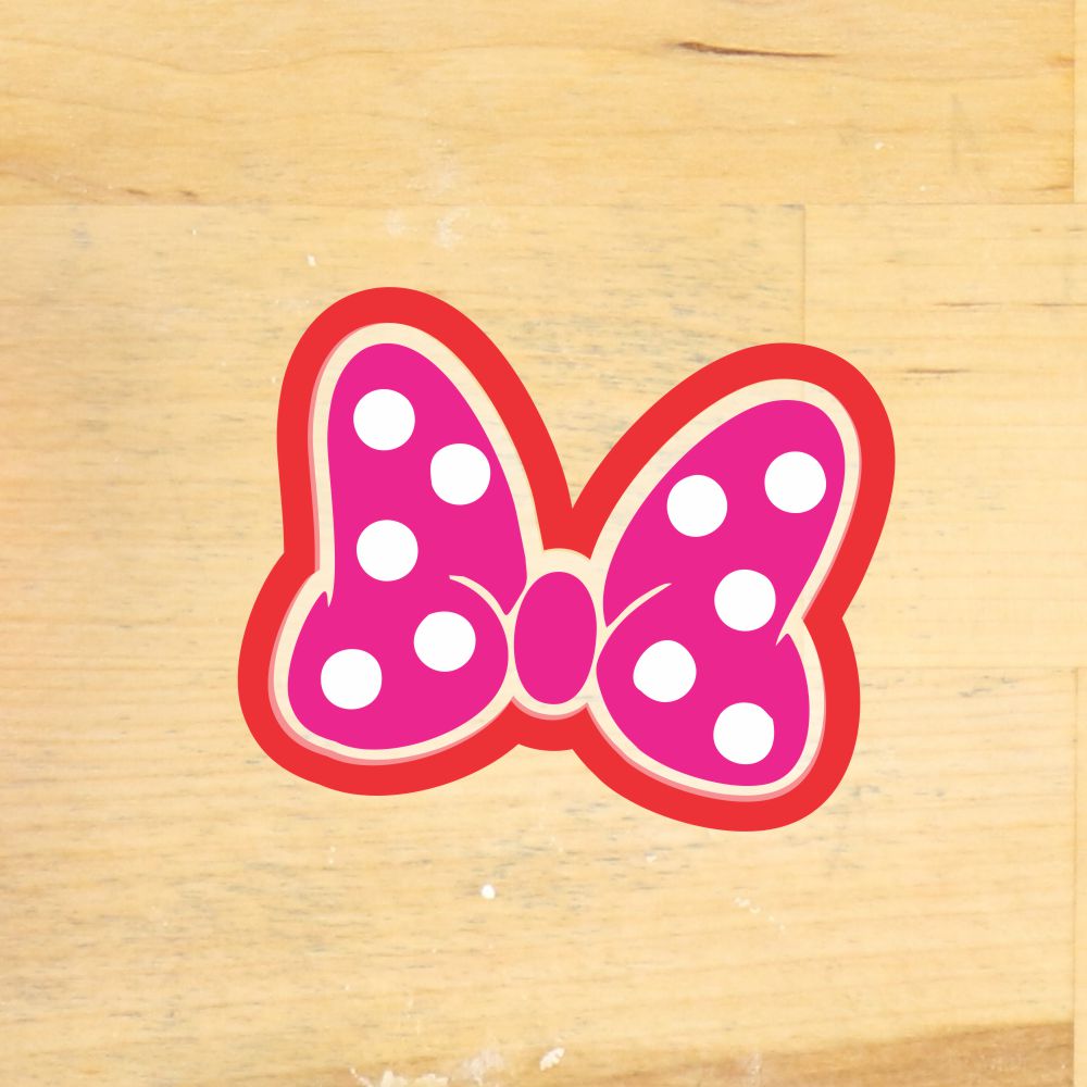 minnie mouse bow cookie stencil and matching minnie mouse bow cookie cutter