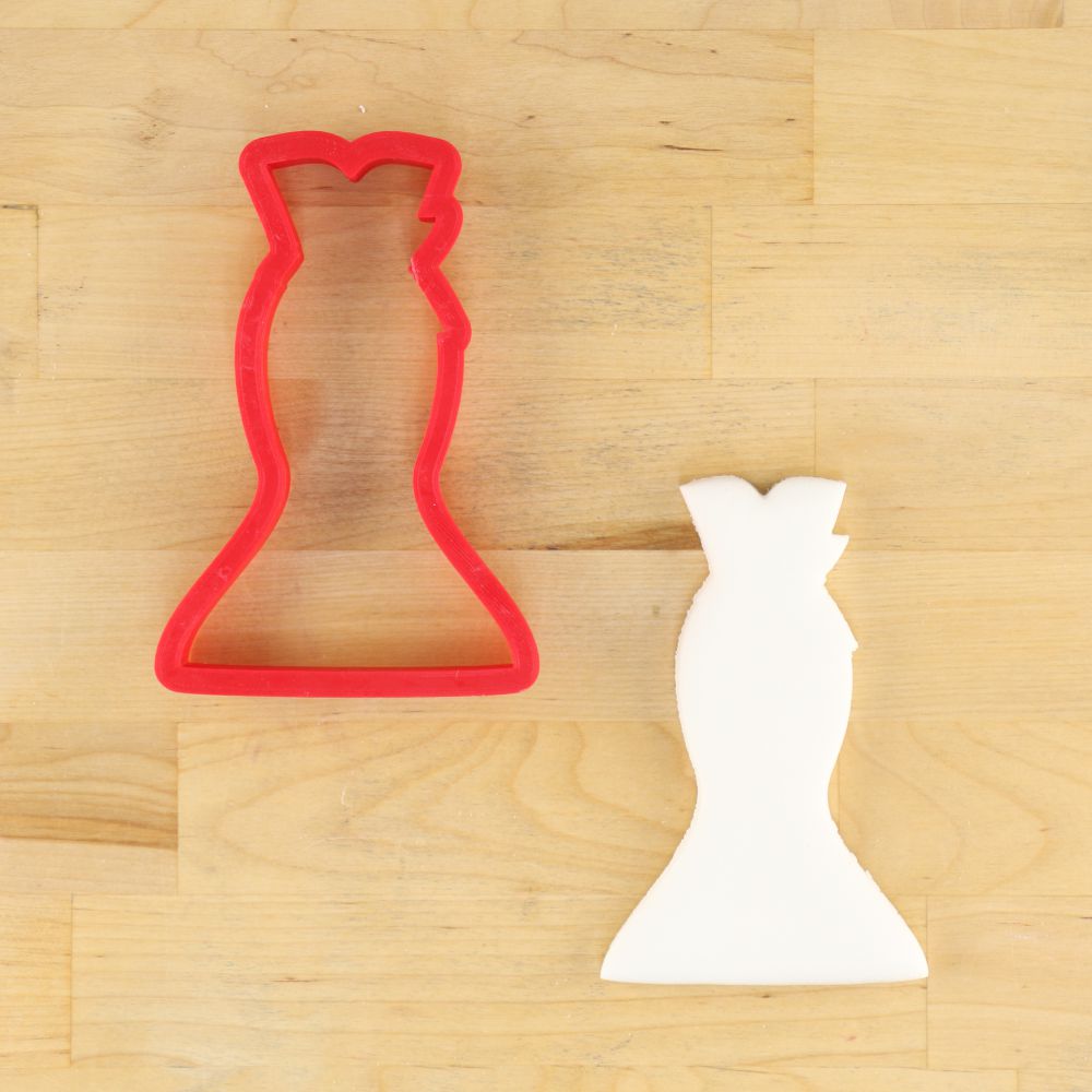 Slender Dress Shaped Cookie Cutter for Wedding Cookies Slender Dress Shaped Cookie Cutter for Wedding Cookies