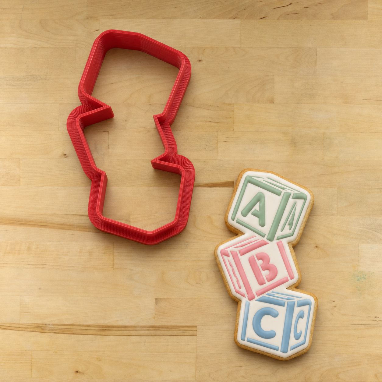 Baby Blocks Cookie Stencil