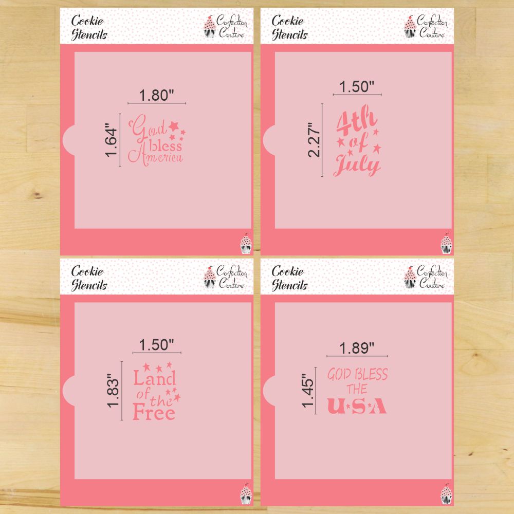 Patriotic Message Stencil Dimensions