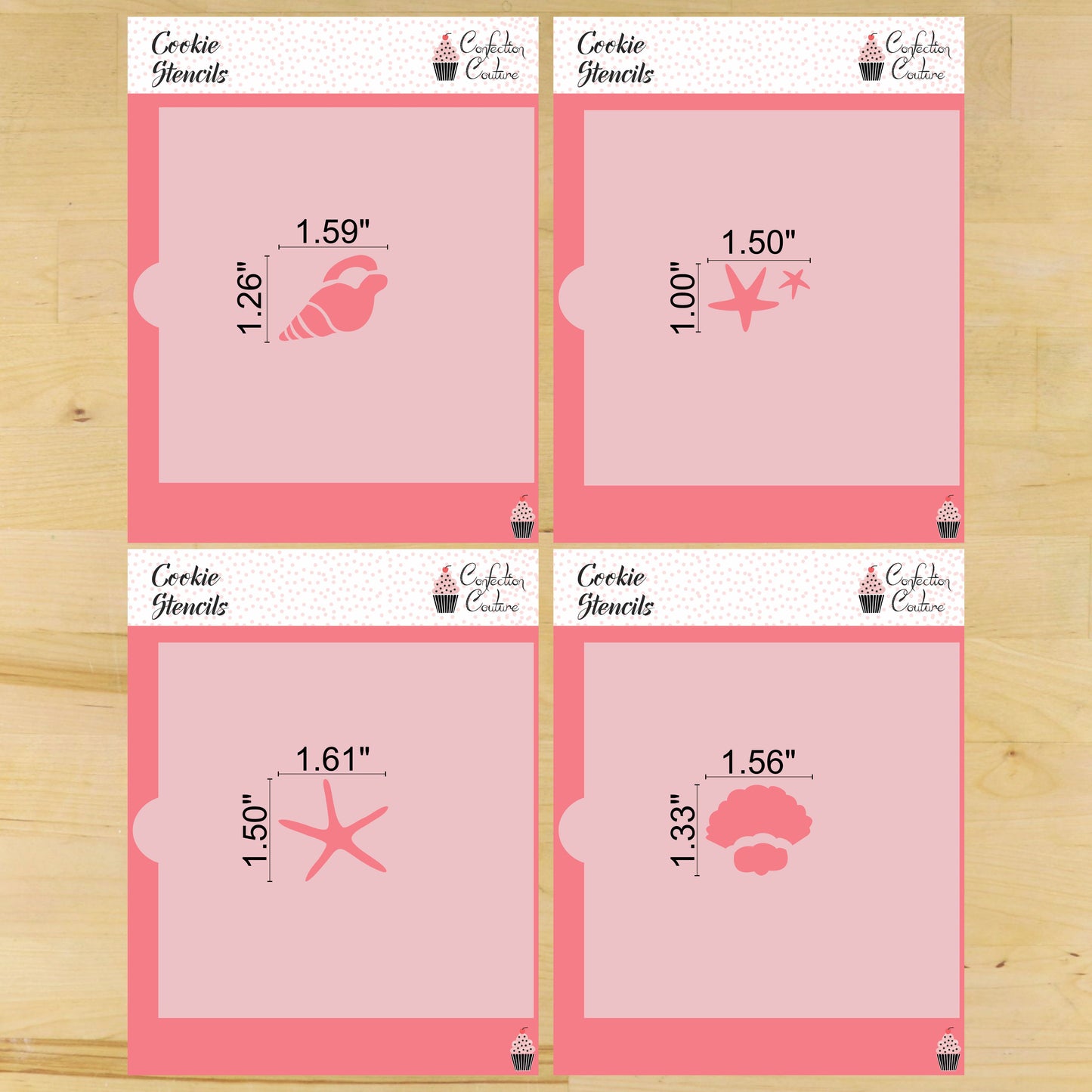 Seashells Cookie Stencils