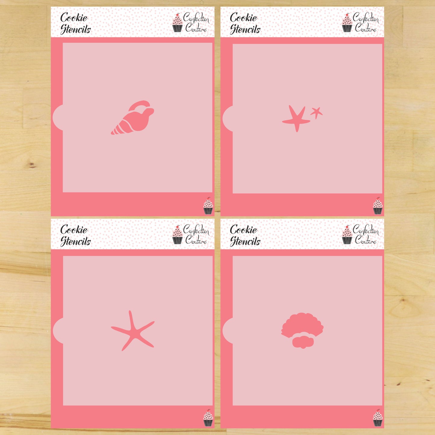 Seashells Cookie Stencils