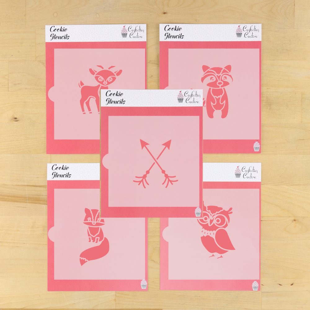 Forest Critters Cookie Stencil