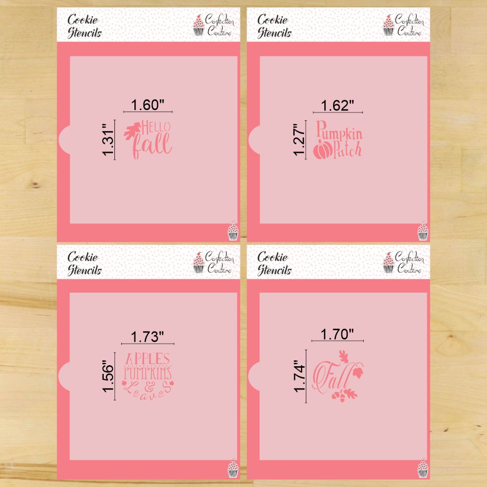Autumn Message Cookie Stencils