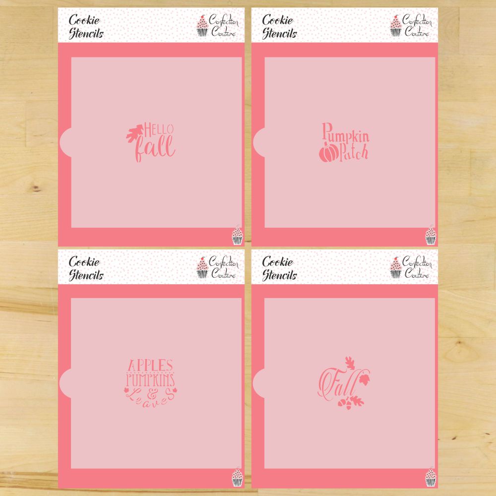 Autumn Message Cookie Stencils
