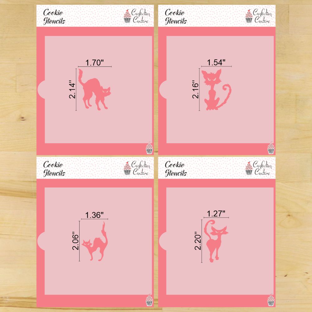 Black Cat Cookie Stencils