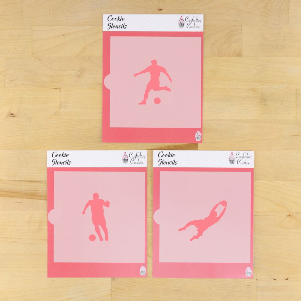 Soccer Players Cookie Stencil