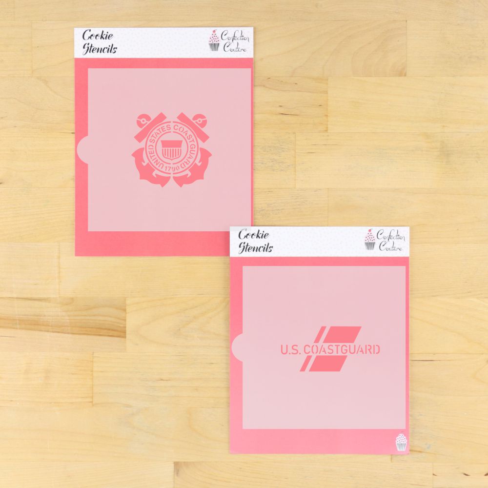 US Coast Guard 2 Piece Cookie Stencil in package
