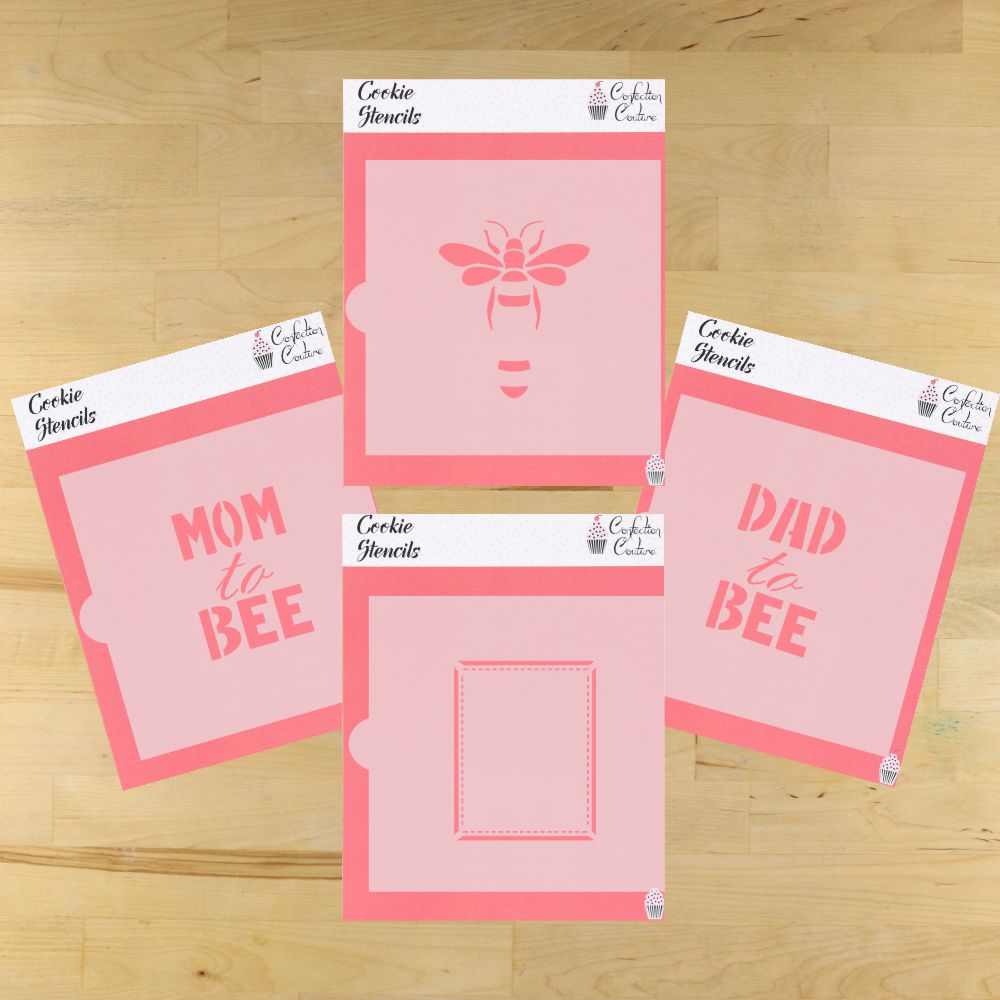 Mom and Dad to Bee Cookie Stencil Set
