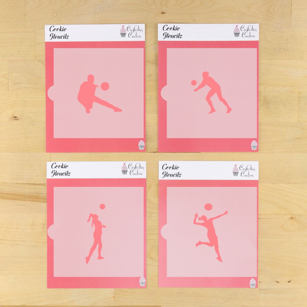 Women's Volleyball Players Cookie Stencil
