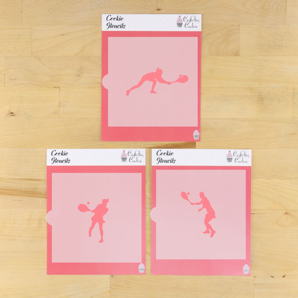 Woman Tennis Player Cookie Stencils