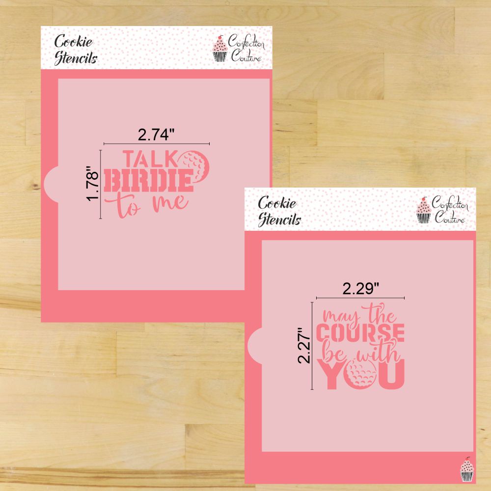 Golf Message Cookie Stencils