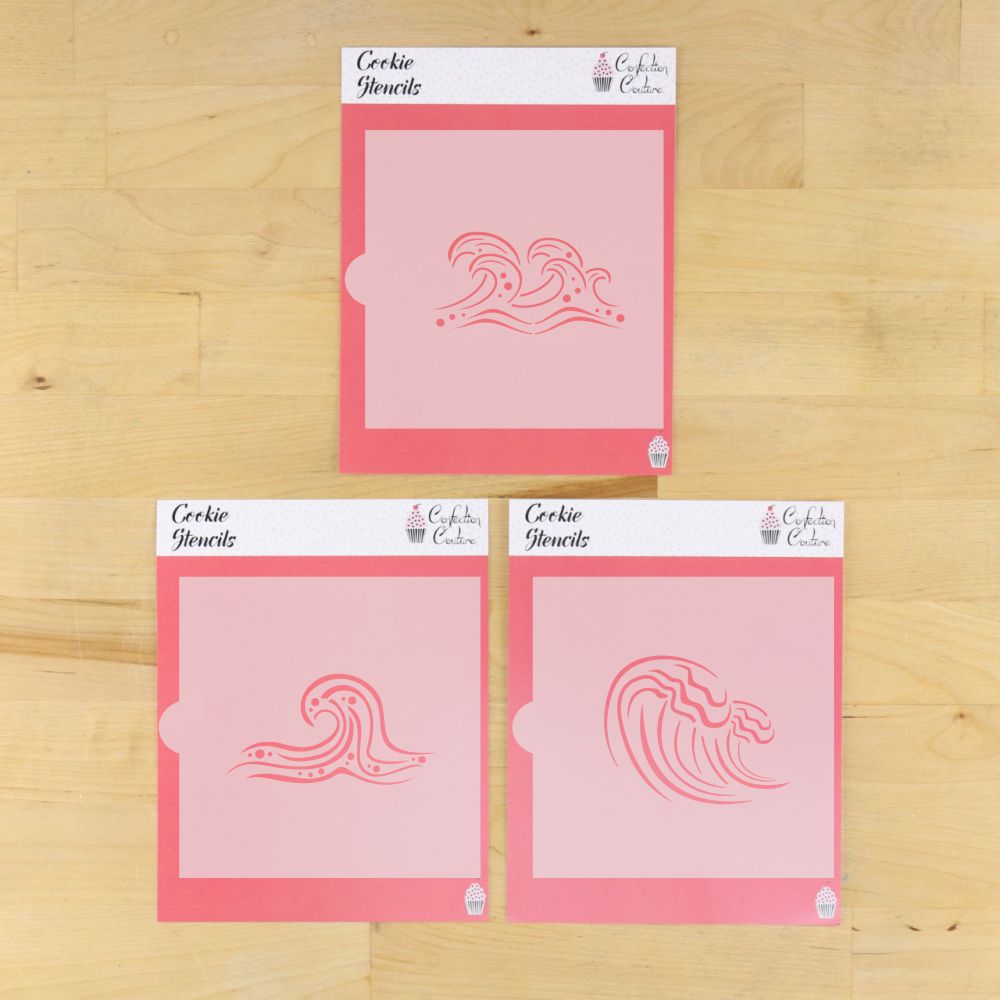 Ocean Waves Cookie Stencil