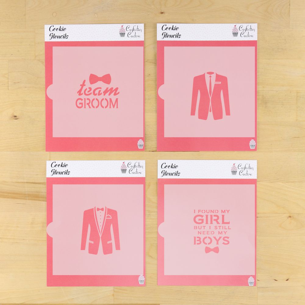 Team Groom Cookie Stencil