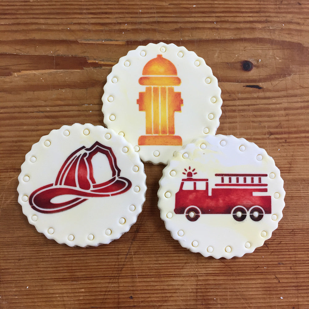 Firemen Cookie Stencil Set by Designer Stencils