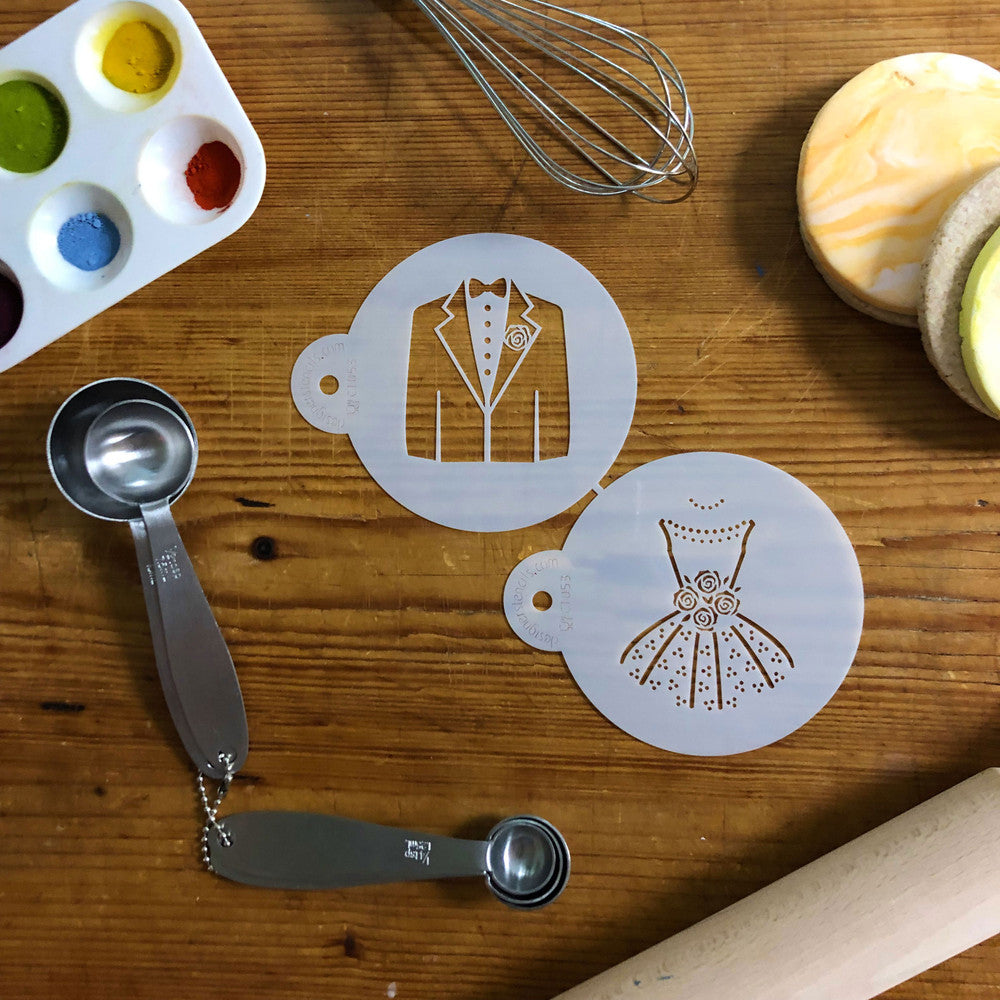 Wedding Finery Cookie Stencil Set by Designer Stencils