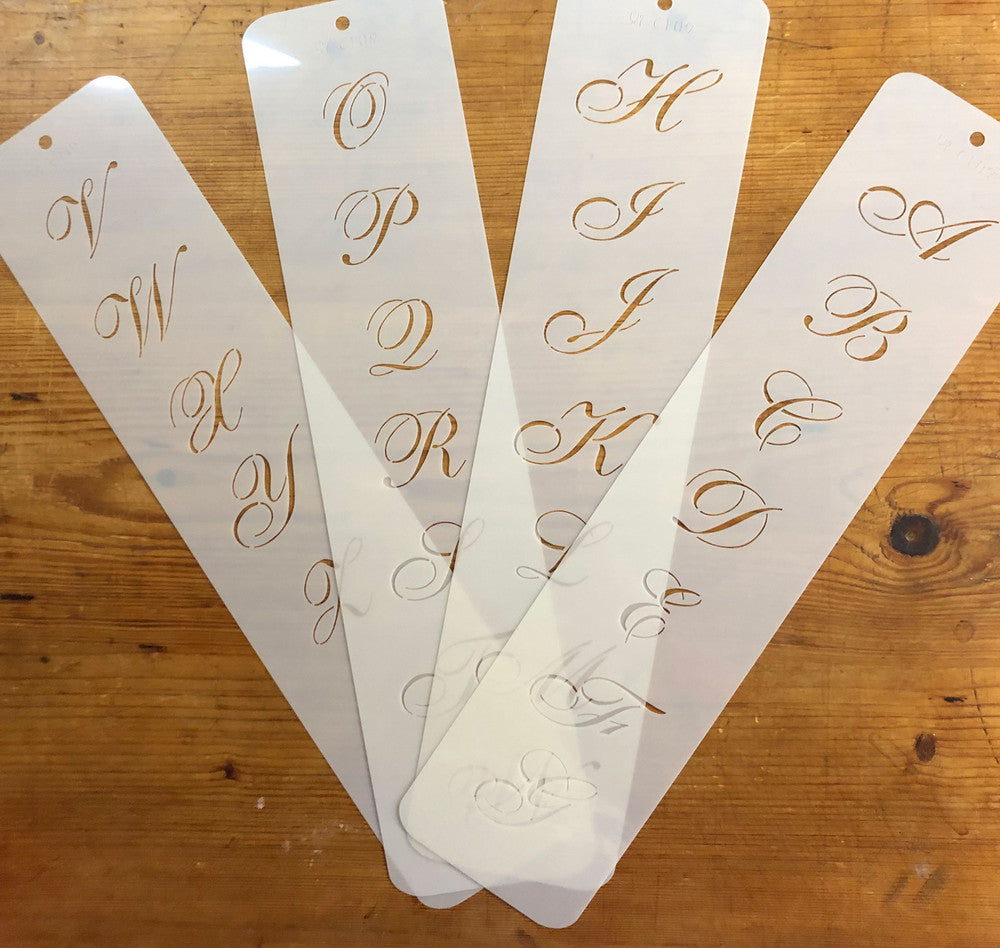 1 1/4 inch Script Stencil Sets for cakes and cookiesby Designer Stencils