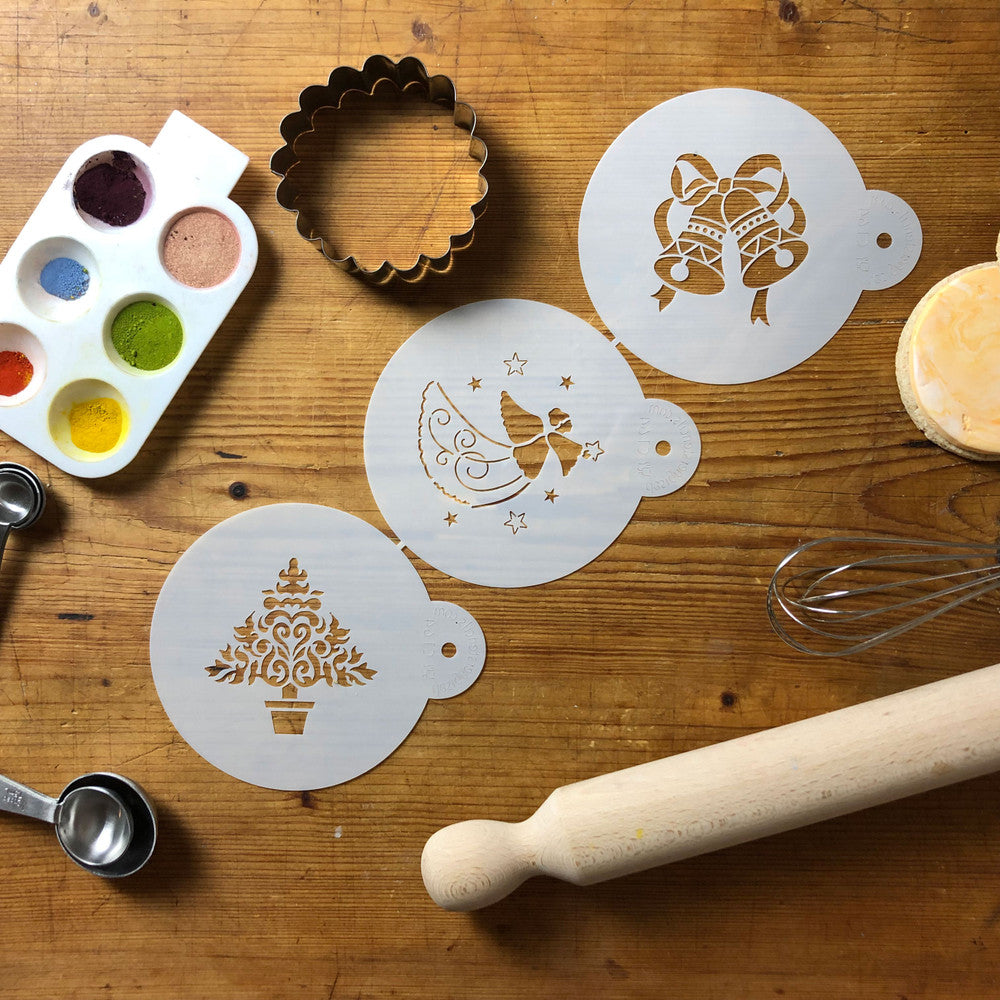 Christmas Round Cookie Stencil Set by Designer Stencils