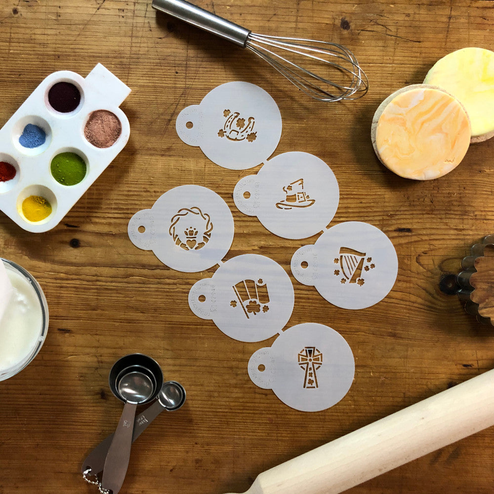 St. Patrick's Day Round Cookie Stencil Set by Designer Stencils