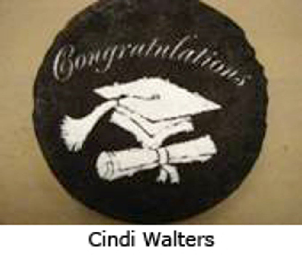 Graduation Cake using the Congratulations Graduation Cake Stencil Top by Designer Stencils
