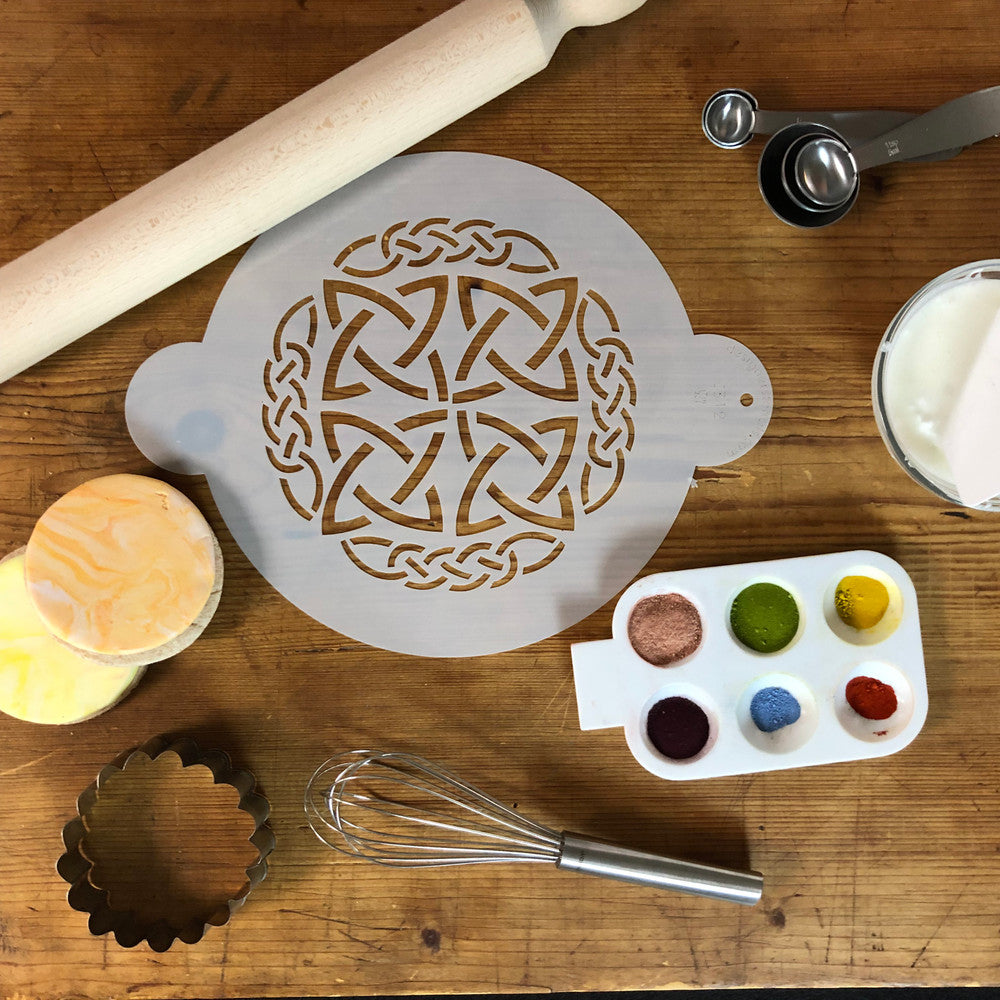Celtic Cake Stencil Top 1 by Designer Stencils