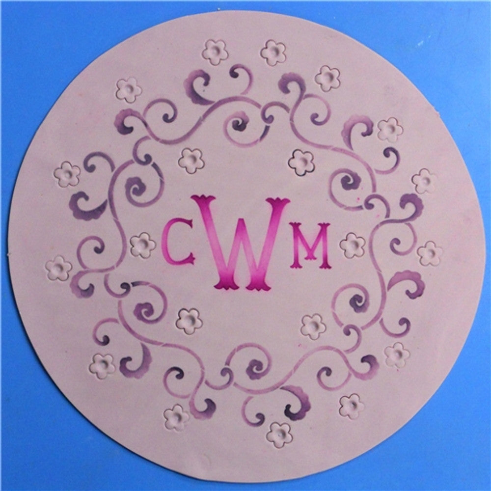 Basic Monogram Cake Stencil Set by Designer Stencils Fondant
