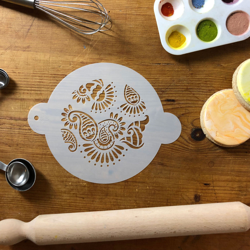 Mehndi Cake and Pie Stencil Top by Designer Stencils