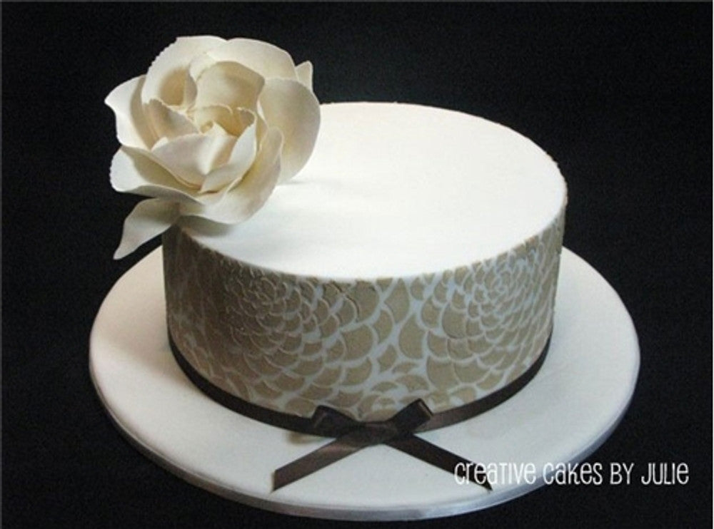 Camilla Rose Cake Side Stencil by Designer Stencils Cake