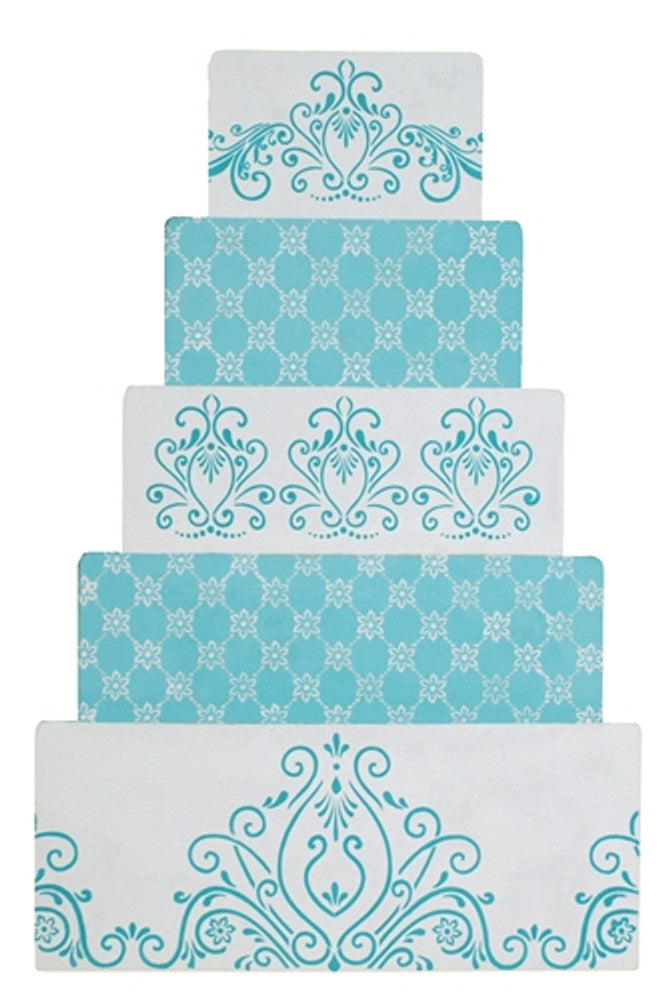 Princess Lace Cake Side Stencil by Designer Stencils Cake