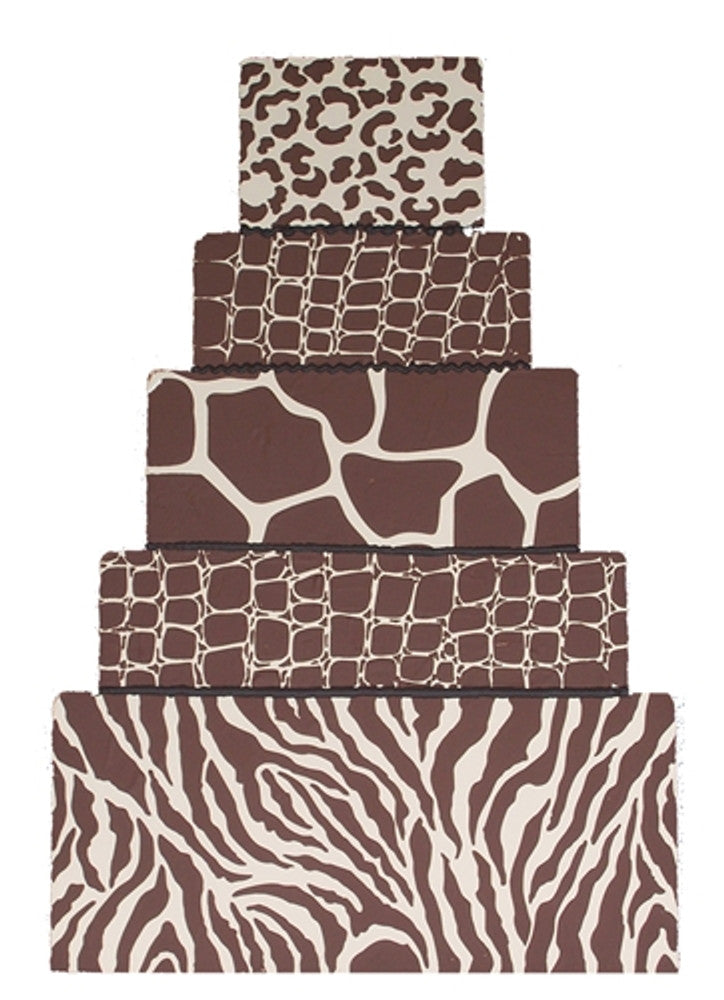 Animal Print Cake Stencil Side 4 Pc Set by Designer Stencils