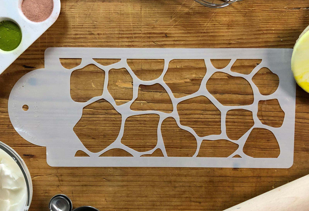 Giraffe Skin Cake Stencil Sides by Designer Stencils