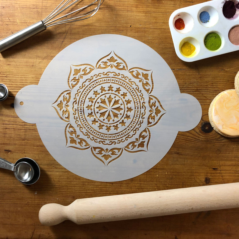 Moroccan Medallion Cake Stencil Top by Designer Stencils