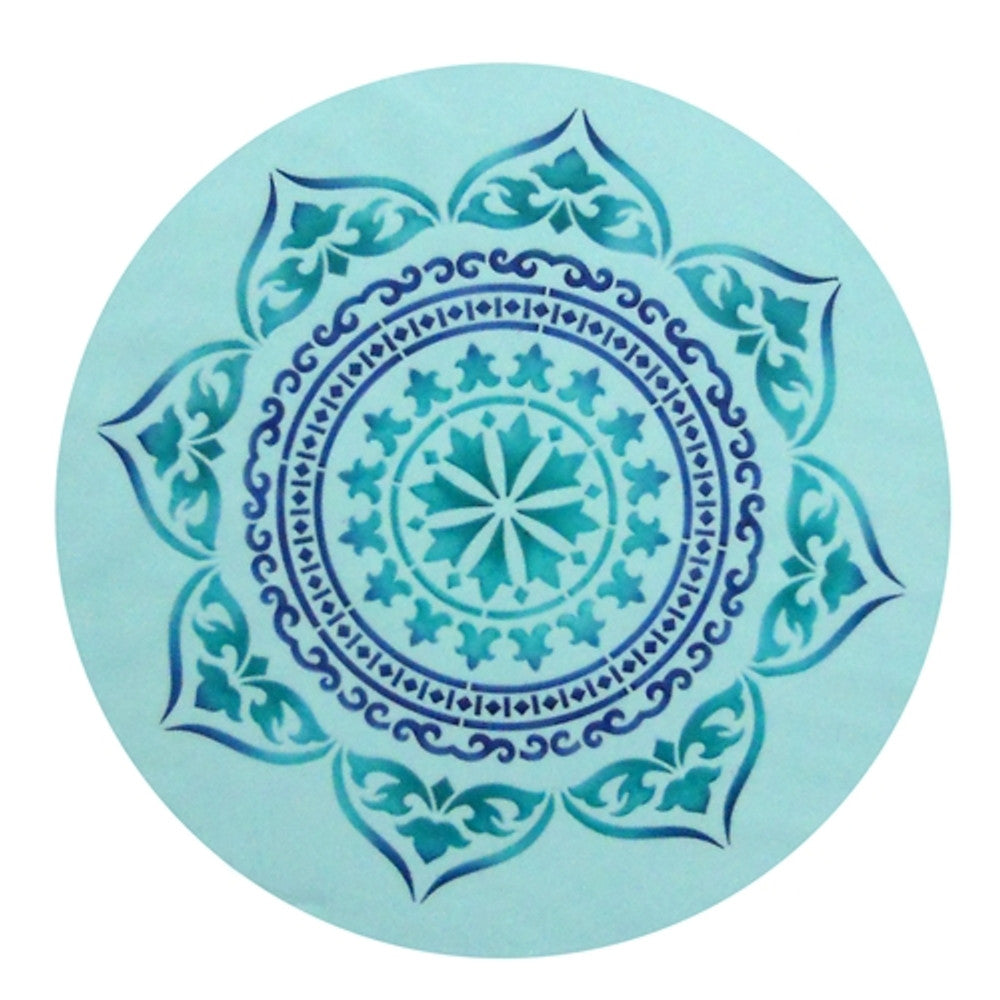 Moroccan Medallion Cake Stencil Top by Designer Stencils Fondant