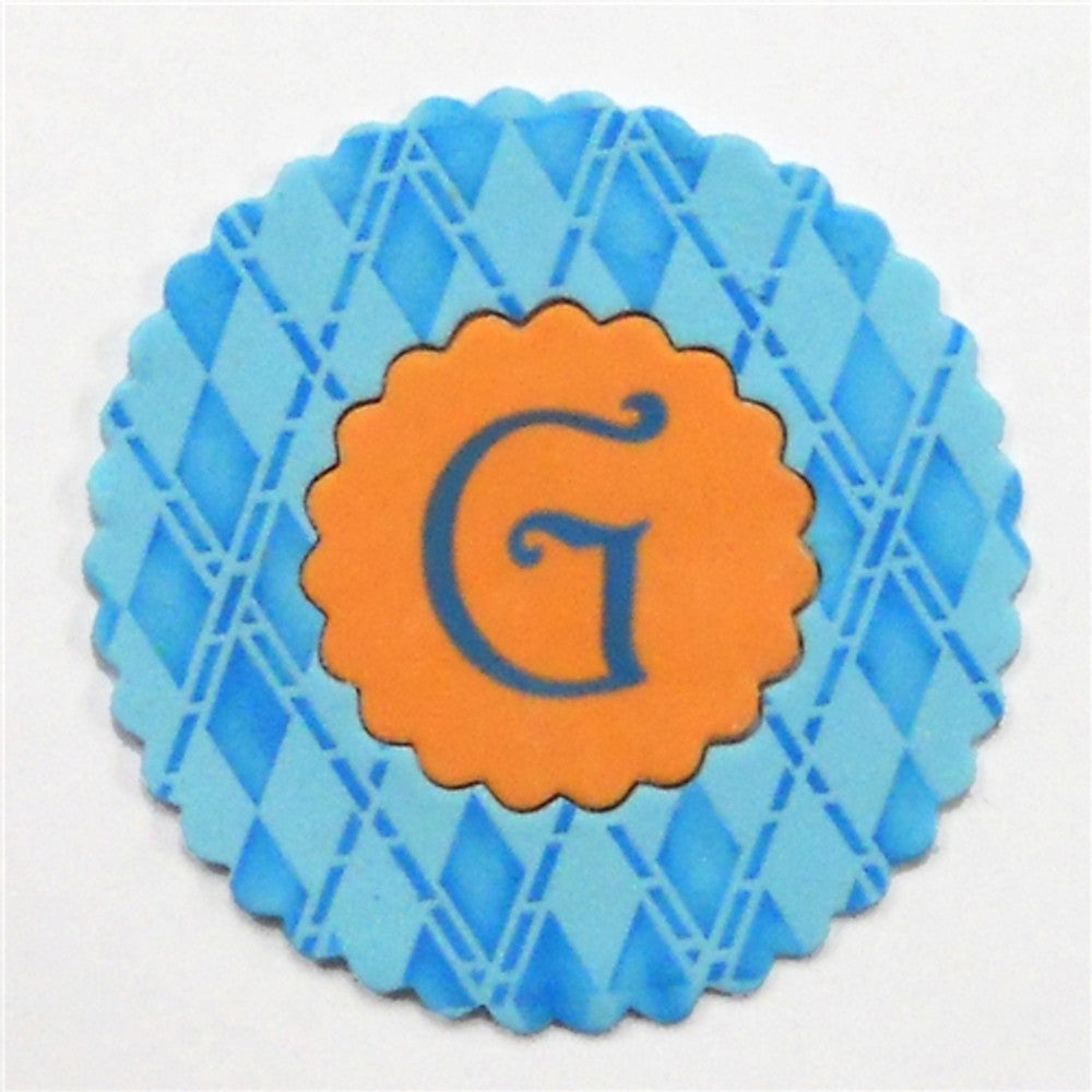 Argyle Plaid Cake Stencil Side by Designer Stencils Cookie