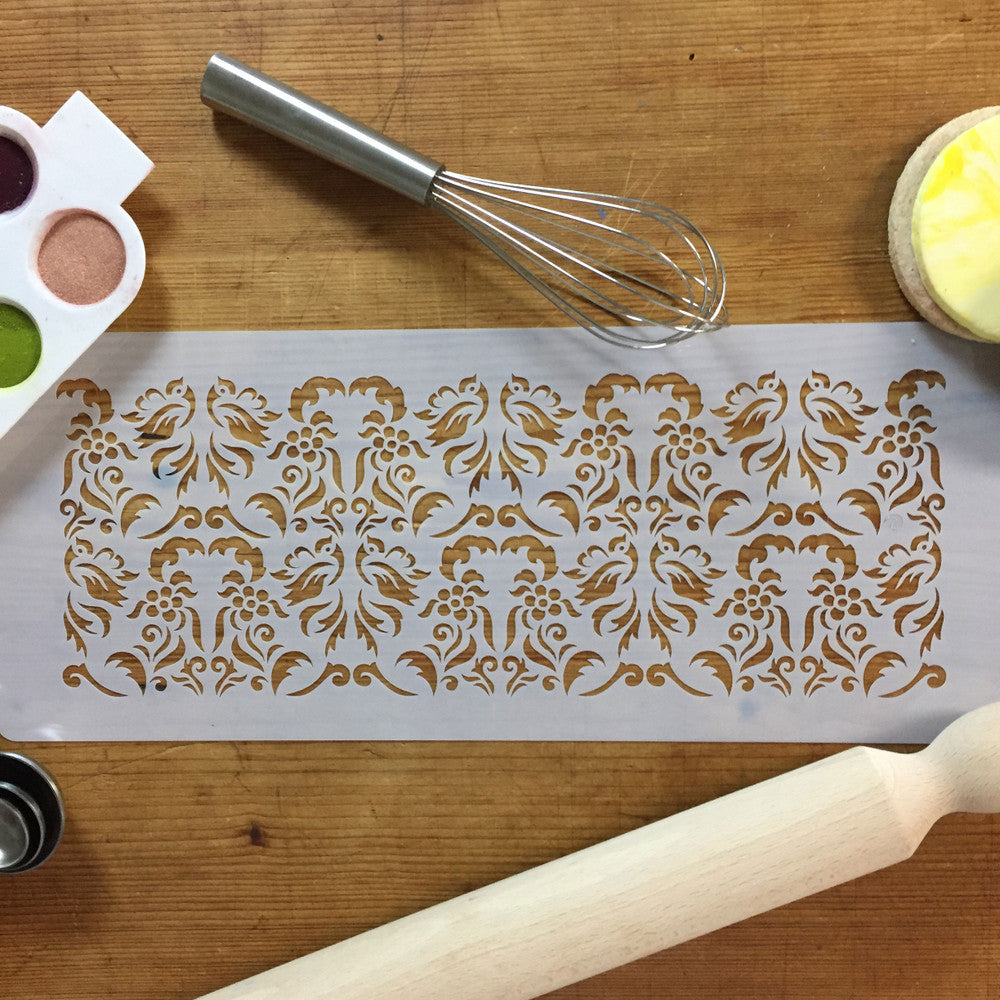 Wedding Doves Cake Stencil Side by Designer Stencils
