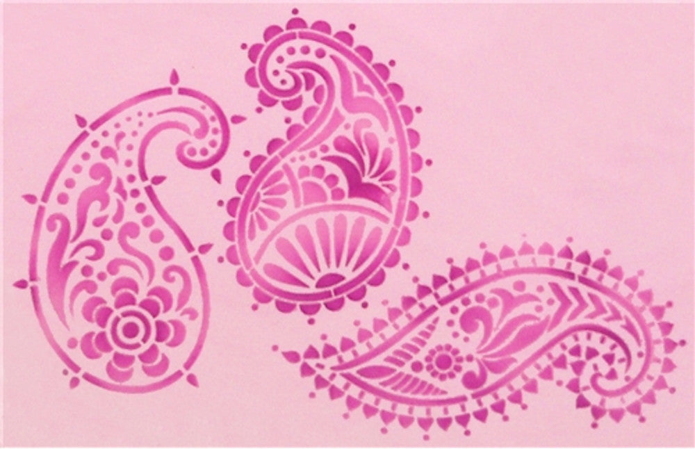 Jaipur Paisley Cake Stencil Set by Designer Stencils Fondant