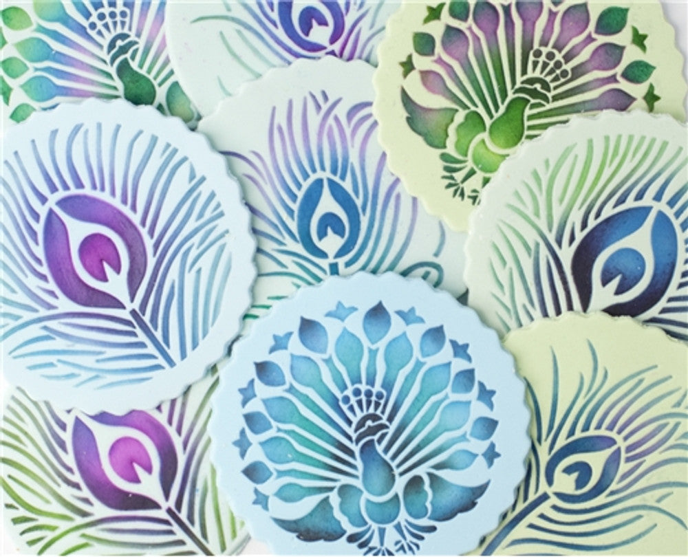 Peacock decorated cookies