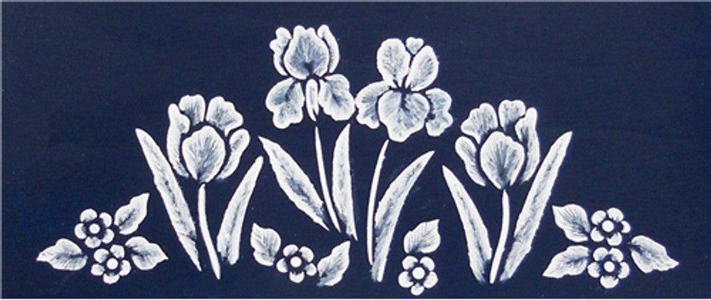 Brush Stroke Spring Flowers Cake Stencil Set by Designer Stencils Fondant