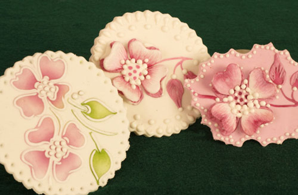 Multi-Layer Dogwood Cookie Stencil Set by Designer Stencils Cookie Samples