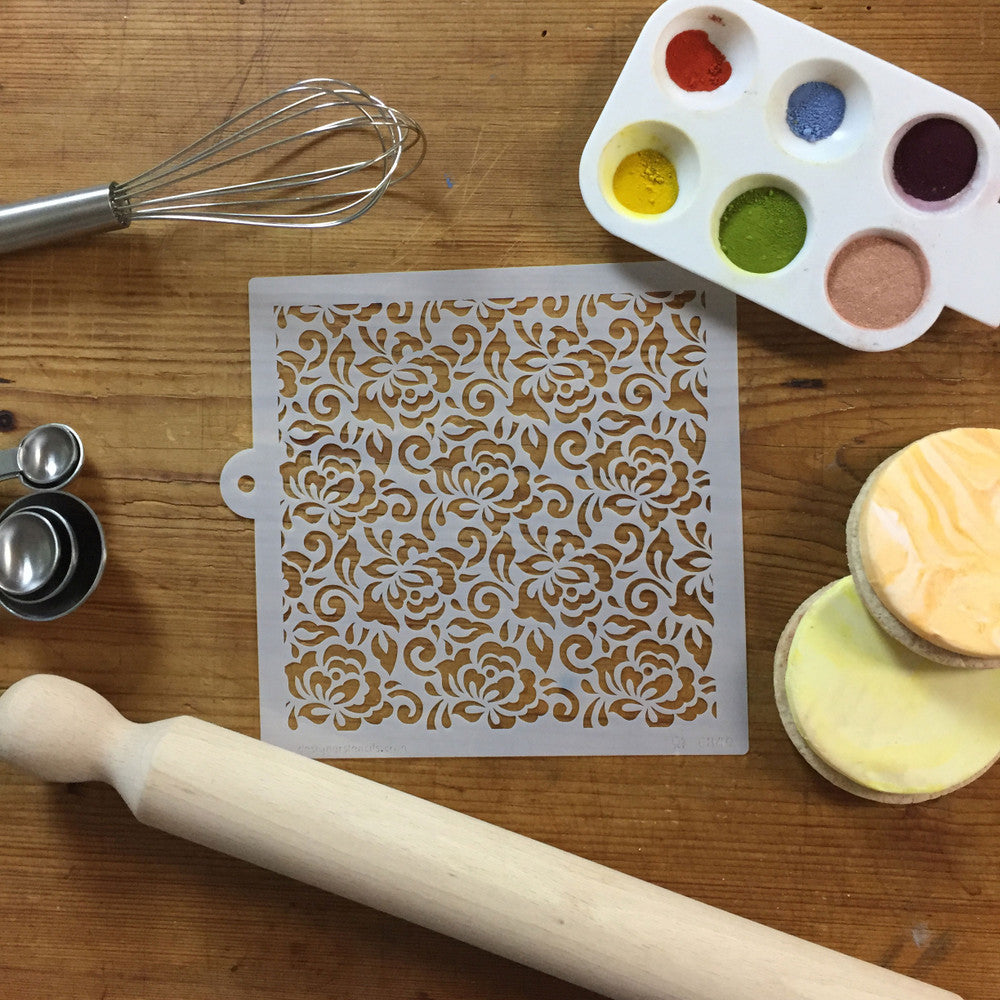 Chantilly Miniprint Cake and Cookie Stencil by Designer Stencils