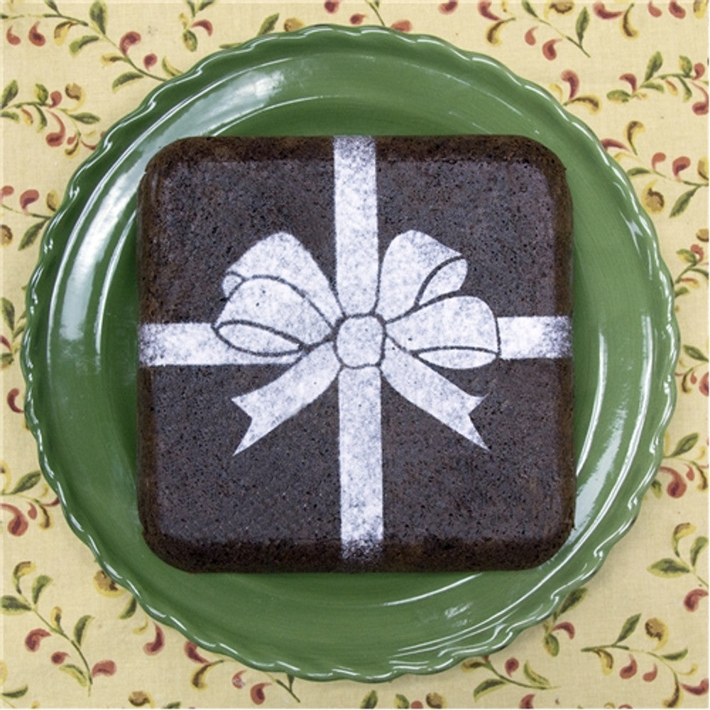 Wrapped With a Bow Cake Stencil Top by Designer Stencils Cake