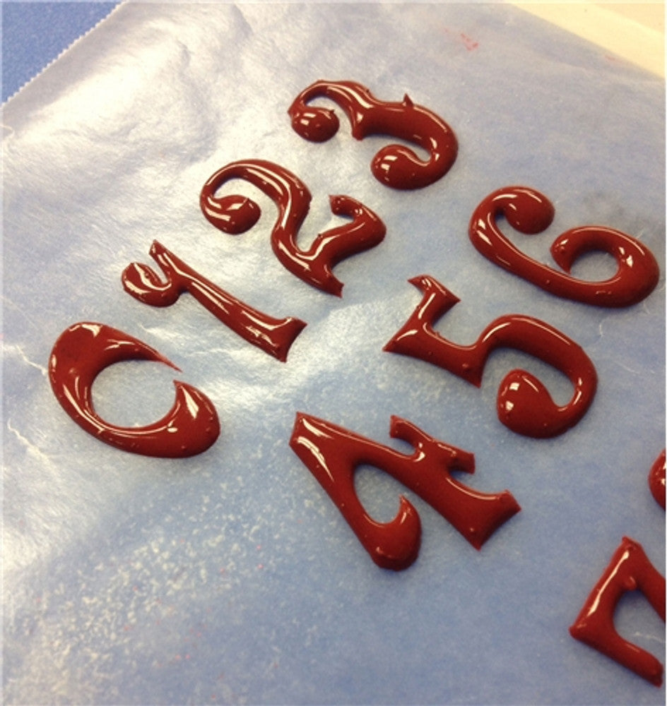 Happy Anniversary Plaque Cake Stencil by Designer Stencils Letting Icing Dry