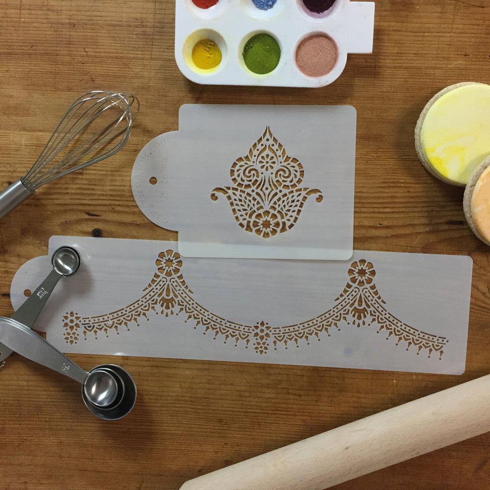 Meenakari Cake Stencil Set by Designer Stencils