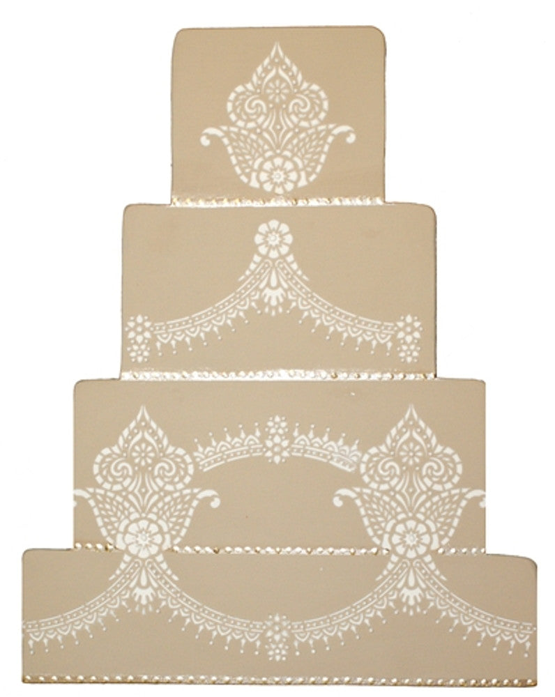 Meenakari Cake Stencil Set by Designer Stencils Cake