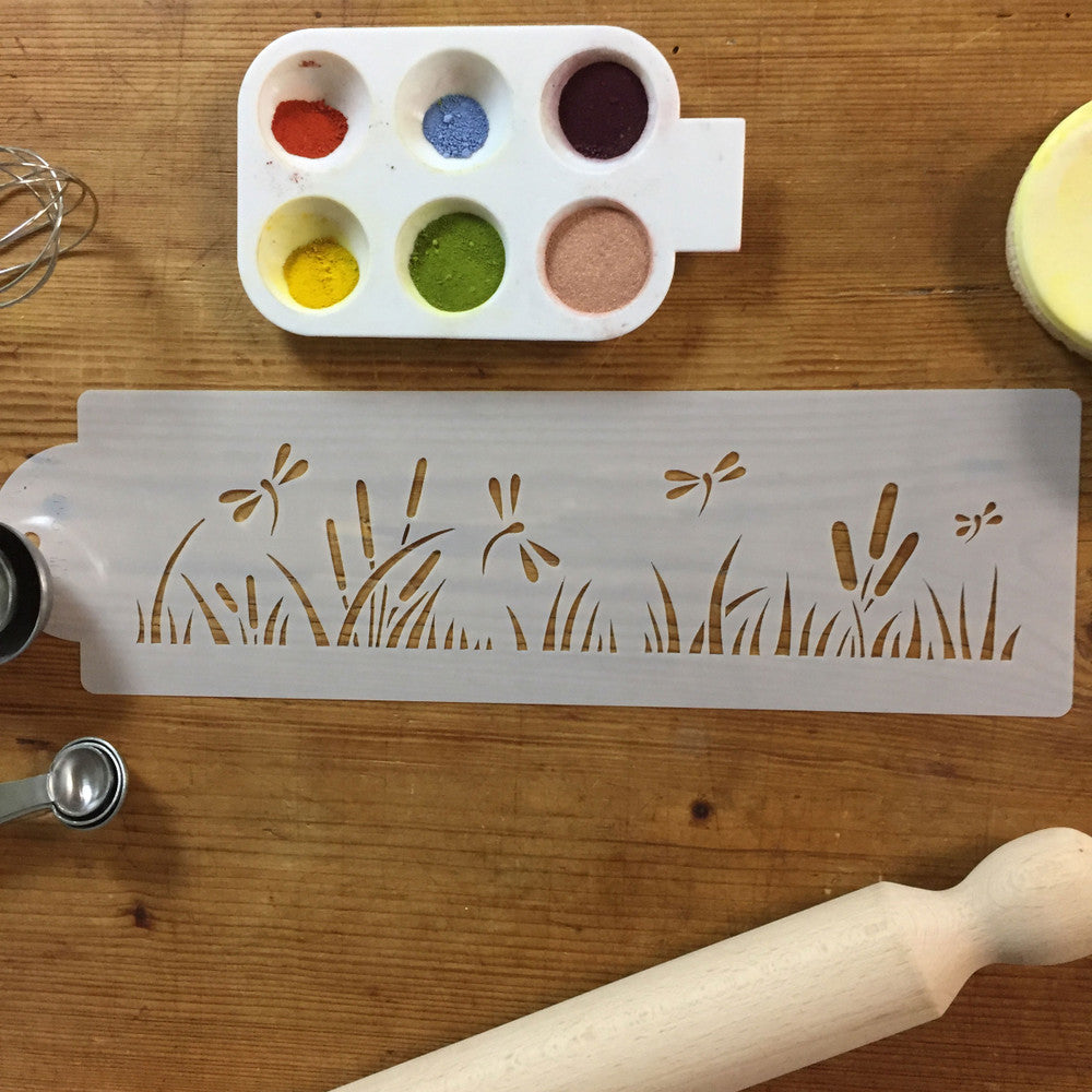 Dragonfly Dreams Cake Stencil Side by Designer Stencils