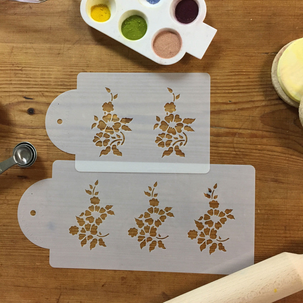 Blossom Spray Cake Stencil Set by Zoe Clark by Designer Stencils